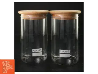 Bodum glaskrukker med trælåg fra Bodum (str. 17,5x11 cm)