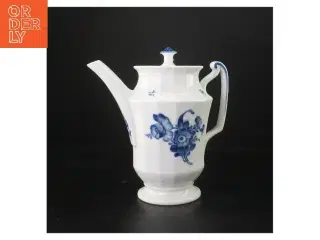 Porcelænskaffekande med blå blomst fra Royal Copenhagen (str. 24 cm)