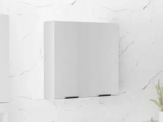 Badeværelsesskab med spejl 64x20x67 cm hvid