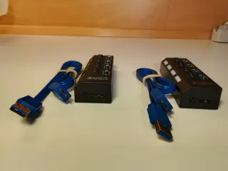4-Ports USB 3.0 Hub, 2 stk. sorte
