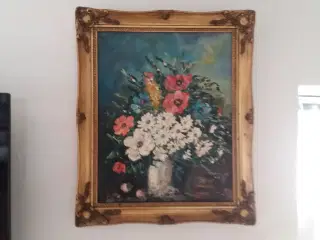 Maleri Blomster i vase