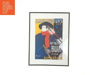 Indrammet plakat - Aristide Bruant i cabaret (str. 41x31 cm)