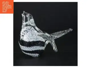 Håndlavet Glasfugl skulptur (str. 16 xn 14 cm)