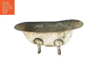 Vintage sølvplet dukke badekar (str. 13 cm)