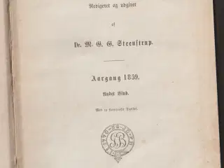 Antike bøger "Dansk Månedsskrift årg. 1859 og 1861
