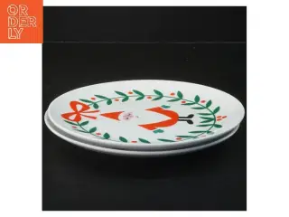 Jule tallerkener med motiver fra Flying Tiger (str. 2 stk Ø 20,5 cm)
