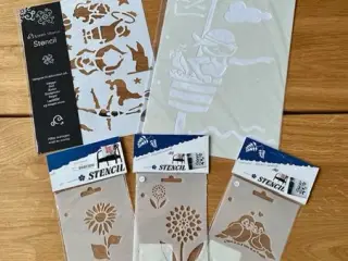 Stencil sæt til feks stoftryk