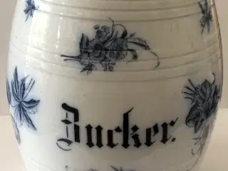 Sukker krukke i fin stand med lidt patina 