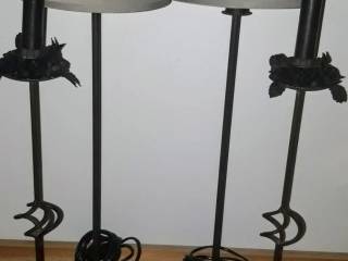 Bordlamper, 2 stk sort mat metal m.m.