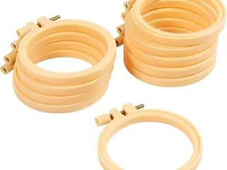 Rund Broderiramme 9,5 cm - 10 stk. i Pakke