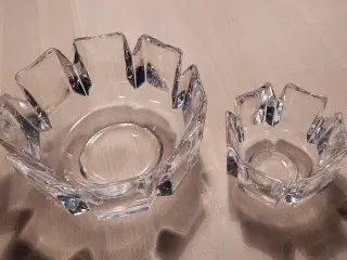 Orrefors Corona, 2 stk. Krystalskåle Ø19 og Ø12