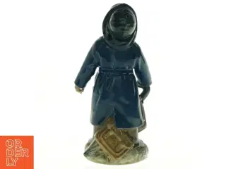 Porcelænsfigur af pige med paraply fra Royal Copenhagen (str. 18 x 9 cm)