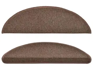 15 stk. trappemåtter 56 x 17 x 3 cm kaffefarvet