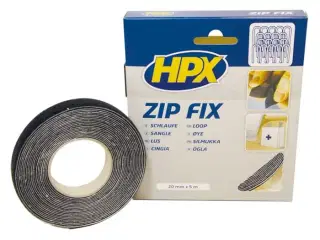 HPX zip fix velcro tape 20mmx5m (loop)
