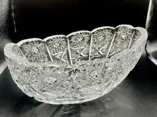 Vintage krystal bådformet skål sælges