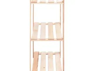 Reol i 3 niveauer 80 x 38 x 90 cm massivt fyrretræ 150 kg