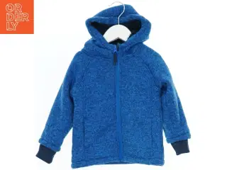 Børne fleecetrøje med hætte (str. 92)