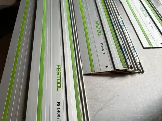 Festool føringsskinner 2x140cm, 3x113cm, 1x100cm
