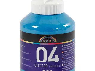 Glitter Akrylmaling Blå 500ml - Strålende Effekt