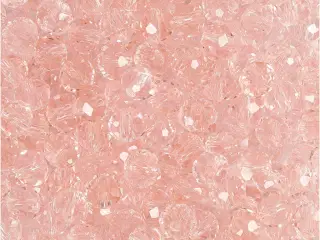 Facetperler, str. 3x4 mm, hulstr. 0,8 mm, rosa, 100stk./ 1 pk.