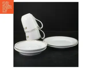 La glace kaffekopper og underkopper fra La Glace (str. 14 ø cm og 17 ø cm og 9 cm)