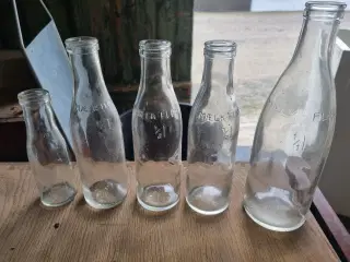 Sodavandsflasker og mælkeflasker og flødeflasker 