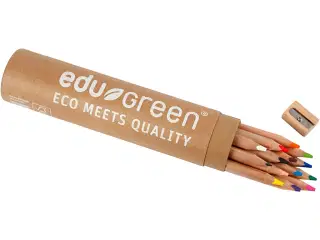 Edugreen Kraftige Farveblyanter, mine 5 mm, ass. farver, 12stk./ 1 pk.