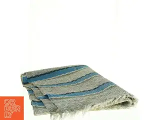 Vævet kludetæppe med striber (str. 168 x 65 cm)