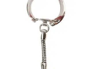 Nøglering med kæde, L: 6 cm, diam. 2,3 cm, 5stk./ 1 pk.