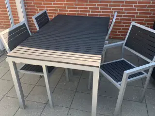 Havemøbler sæt med 4 stole