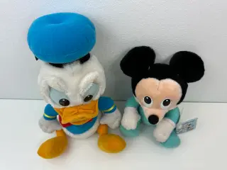 2 stk. retro Disney bamser, Hasbro 1990