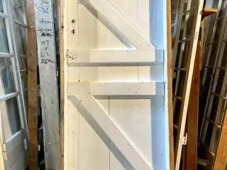 Halvdør/revledør m. karm og bundstykke
