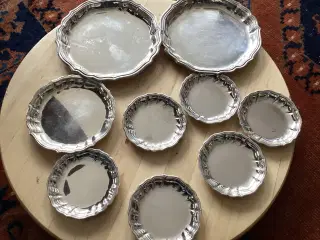 Glasbakker og flaskebakker C mich sølvplet
