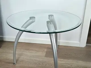 Rundt kaffebord i glas