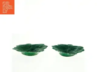 Grønne keramik blade skåle (str. 25 x 24 cm)