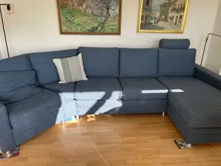 Flot blå sofa