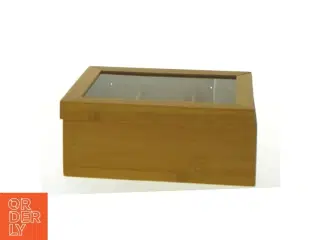 Opbevaringskasse med glaslåg (str. 22x16 cm)