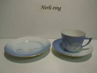 Måge m.guld kaffestel pris pr del fra