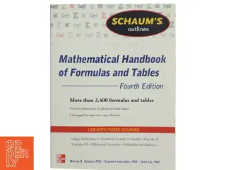 Schaum's outlines Mathematical handbook of formulas and tables af Murray R. Spiegel (Bog)