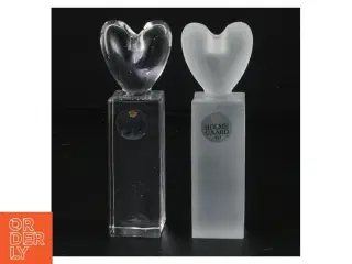 Holmegaard Glas hjerte lysestager  (str. 13 cm)