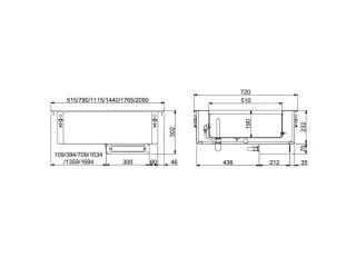 Bain marie – 790x720x302 mm – 2/1 GN 
