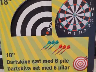 Dartskive med tilbehør