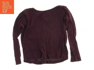 Bordeaux langærmet bluse fra VRS (str. 116)