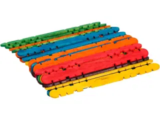 Konstruktionspinde, L: 11,4 cm, B: 10 mm, ass. farver, 30stk./ 1 pk.