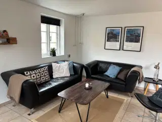 Lædersofa 3+2