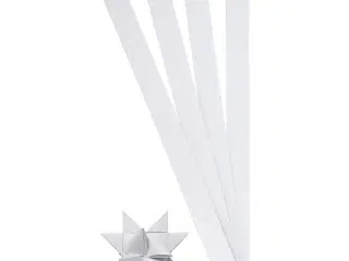 Stjernestrimler, L: 45 cm, B: 15 mm, diam. 6,5 cm, hvid, 100strimler/ 1 pk.