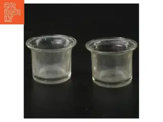 Glasholdere til fyrfadslys, 2 stk (str. 2 stk 6,5 cm)