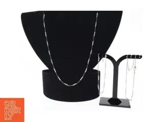 Smykkesæt med halskæde og armbånd og ankelkæde(str. 48 cm og 20 cm og 27 cm)