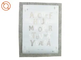 Plakat i pastelblå fra Prik og Streg