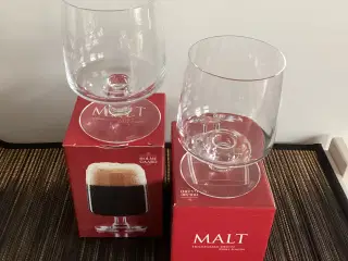 Malt glas fra Holmegaard